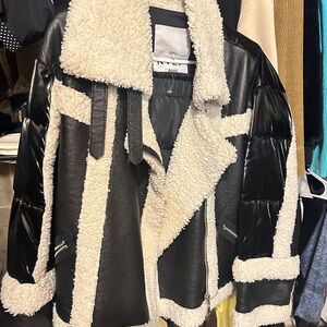 NVLT Black and Cream Puffer Jacket